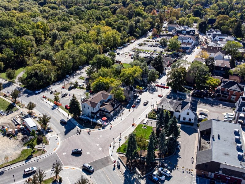 Aerial,View,Of,Unionville,Heritage,Conservation,District,In,Markham.